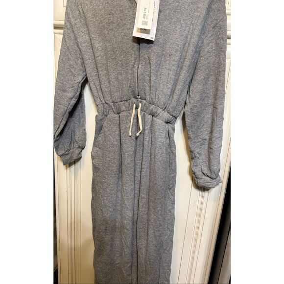 Zara Girls Zip-up Drawstring Waist Hooded One Piece Jumpsuit Gray Sz 10 NWT - Picture 3 of 12